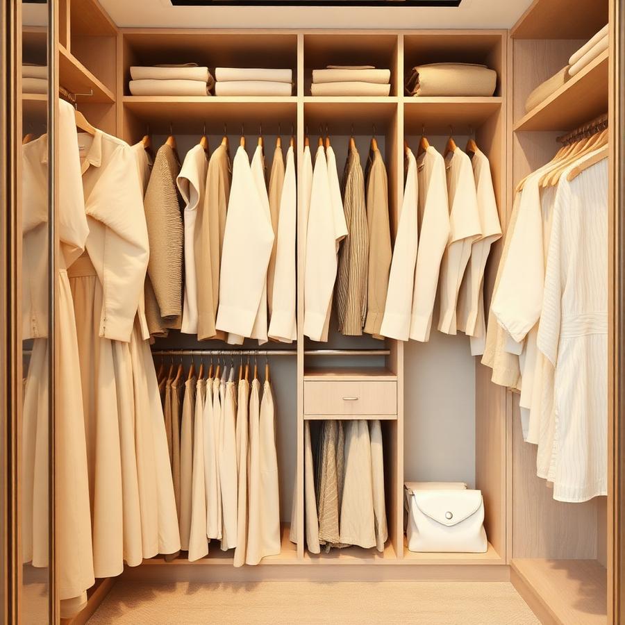 Guarda-roupa organizado